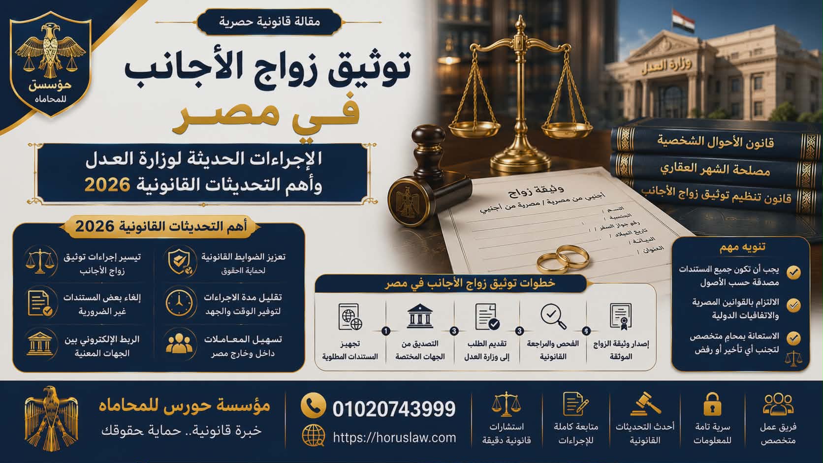 توثيق زواج الأجانب في مصر – الإجراءات الحديثة لوزارة العدل وأهم التحديثات القانونية 2026