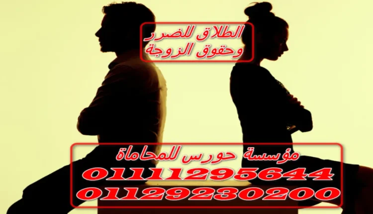 الطلاق للضرر وحقوق الزوجة